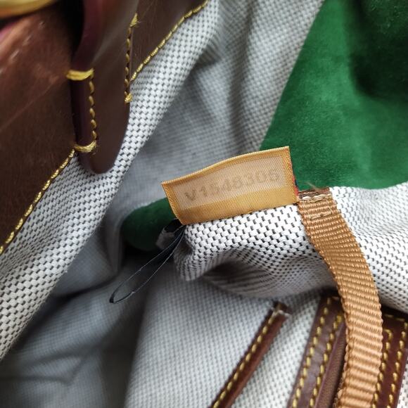 Dooney & Bourke Florentine Brown Leather Double Handle Large Tote Shoulder Bag - Picture 12 of 16